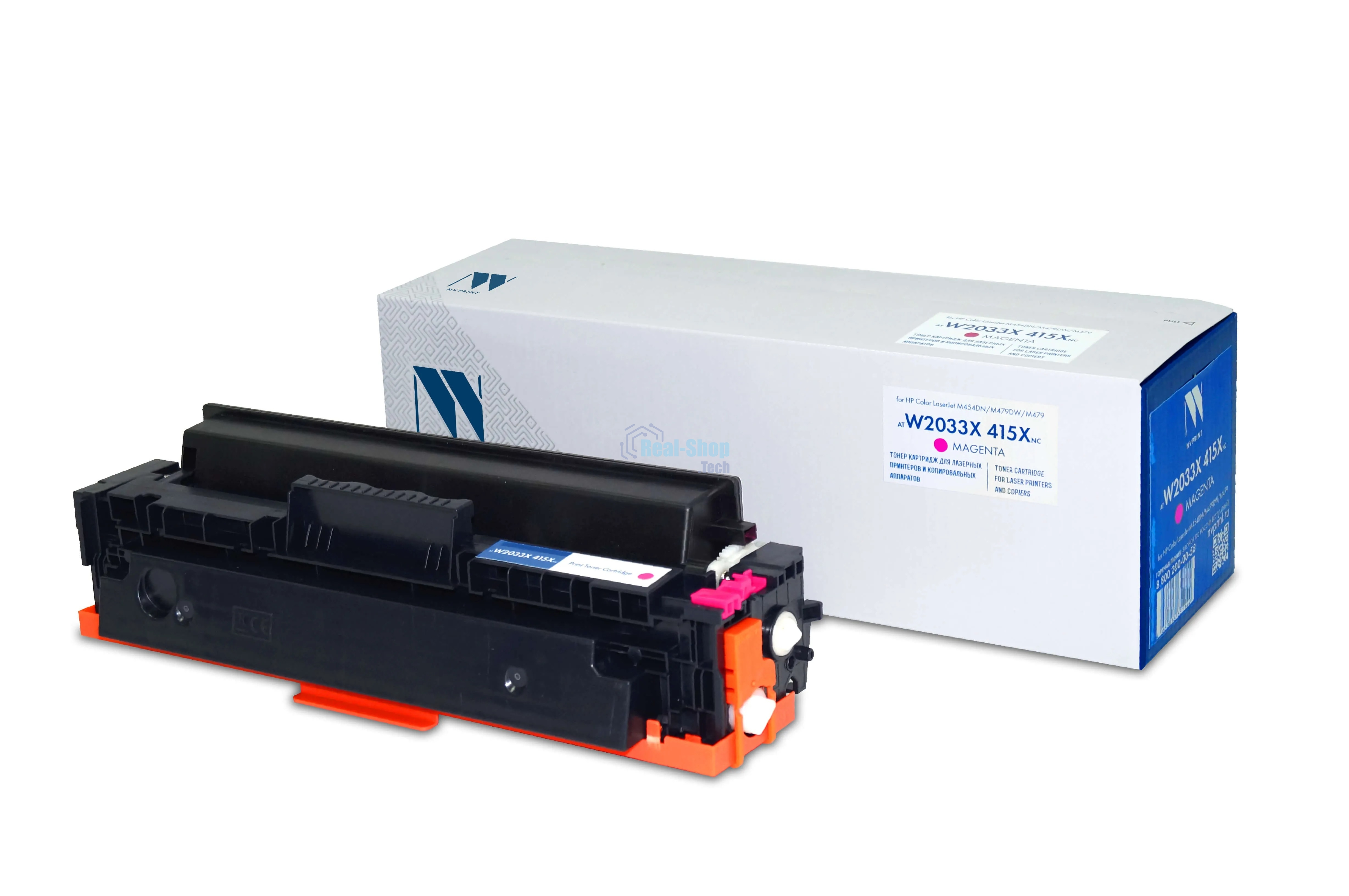 Картридж лазерный NVPrint совместимый NV-W2033X 415X Magenta (БЕЗ ЧИПА) для HP Color LaserJet M454DN/M479DW/M479 (6000k)