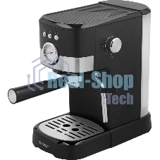 Кофеварка рожковая Energy EN-256R (108169) черный, исп. кофе - молотый, 1,2 л, 1100 Вт, 15 бар
