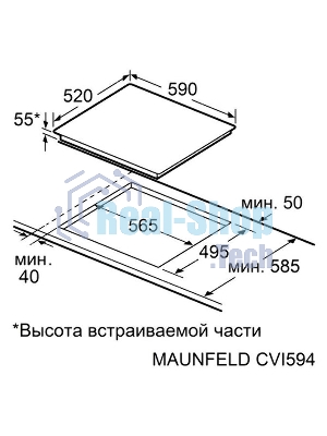 Индукционная варочная панель Maunfeld CVI594SF2DGR Inverter