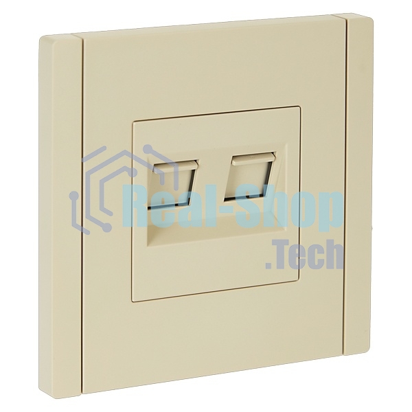 Розетка компьютерная IEK FORTE&PIANO FP434 2-ая RJ45 кат.6 ваниль