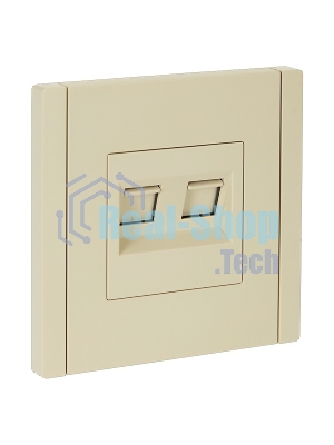 Розетка компьютерная IEK FORTE&PIANO FP434 2-ая RJ45 кат.6 ваниль
