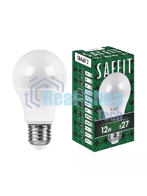 Лампа светодиодная SAFFIT SBA6012 (55008) 12Вт Е27 белый
