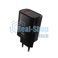 Сетевое зарядное устройство MORE CHOICE (4620202553416) NC09m 1USB 3.0A QC3.0 15W, черный