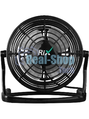Вентилятор Rix RDF-1500USB чёрный, настольный, 2.5 Вт, 1 скорость, 10 см