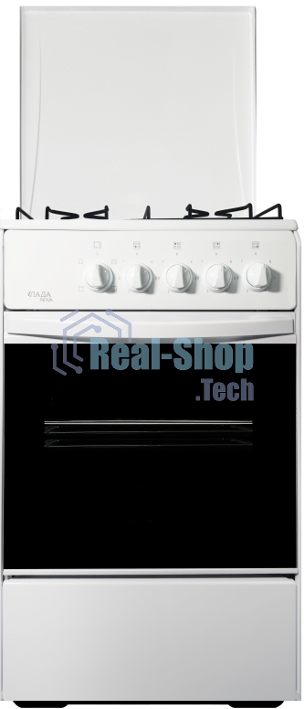 Плита газовая Лада Nova RG 24044 W белый, конфорок 4 газовых, духовка 50 л, 50 см x 85 см x 60 см