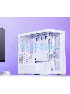 Корпус без блока питания JONSBO D300, Mini-Tower, TG, no fan, 2xUSB-A 3.2 + 1xUSB-C 3.2, mATX, mITX White