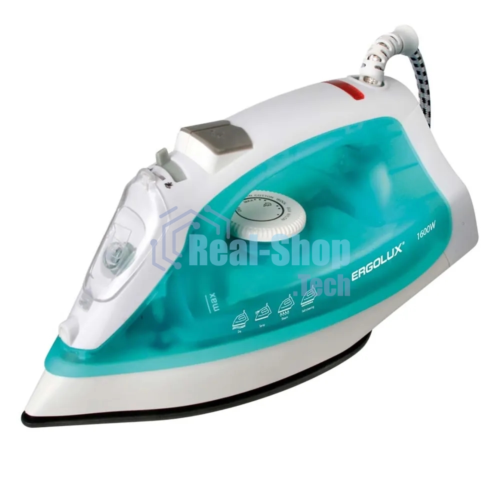Утюг паровой Ergolux 13126 ELX-SI01-C40 электр. 1600Вт 220-240В тефлон аквамарин
