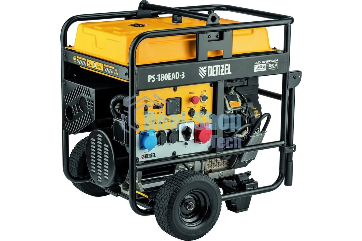Электрогенератор бензиновый Denzel PS-180EAD-3, 18 кВт, 110 дБ, 265 кг