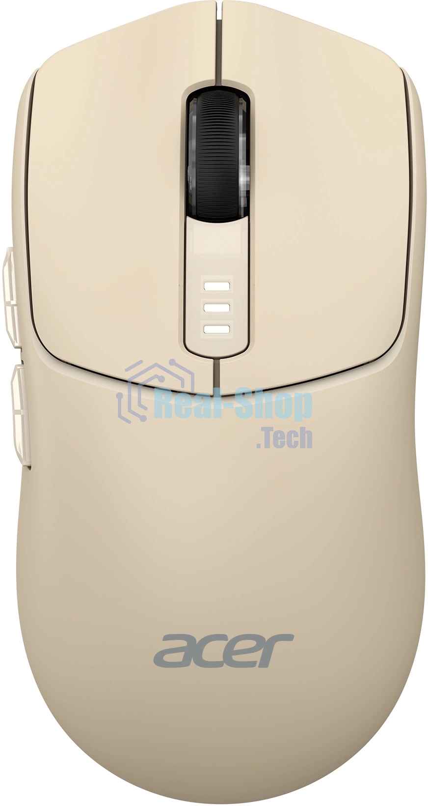 Мышь беспроводная Acer OMR312 бежевый, 3200 dpi, радиоканал, Bluetooth, USB, кнопки - 5