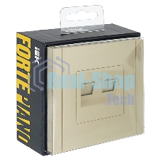Розетка компьютерная IEK FORTE&PIANO FP434 2-ая RJ45 кат.6 ваниль