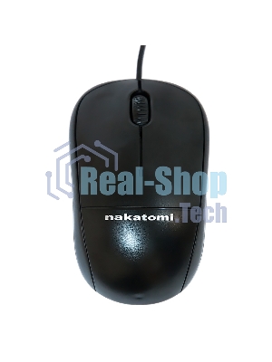 Мышь проводная Nakatomi MON-05U черный, 1000 dpi, USB, кнопки - 3