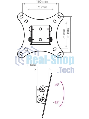 Кронштейн для телевизора Arm Media LCD-02 черный, 15