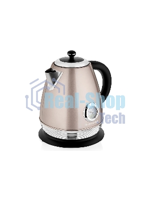 Чайник электрический BRAYER BR1007, 2200 Вт, 1,7 л, Strix, автоотключ, нержав.сталь, встроен.термом