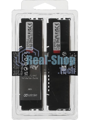 Оперативная память Kingston Fury Beast, DDR5, 32GB (2x16GB), 5600MHz, CL36, DIMM, с радиаторами, черный