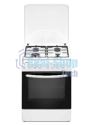 Плита комбинированная Kraft KF-FSK6402EW белый, конфорок 4 шт, духовка 70 л, 60 см x 87 см x 63 см