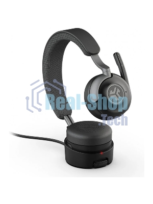 Гарнитура JLab Epic Work ANC Wireless Duo with Stand чёрный, беспроводная, Bluetooth/радиоканал/USB-C, ANC (шумоподавление), до 9 м, в комплекте подставка