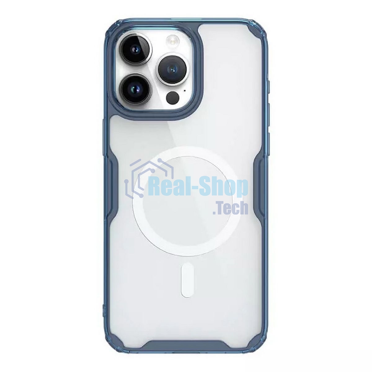 Чехол Nature TPU Pro Magnetic Case, синий, (AP IP15 Pro Max)