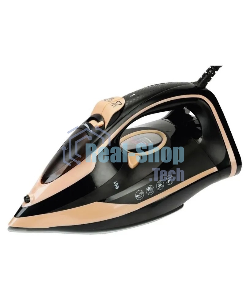Утюг Kelli KL-1656, 3000 Вт, черный/бежевый