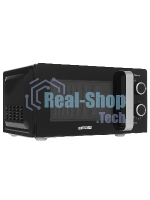 Микроволновая печь Renova MMS-20B1 черный, 20 л, 700 Вт, переключатели - поворотный механизм