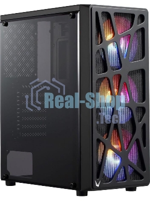 Компьютерный корпус Aerocool/Formula MANA черный без БП ATX 6x120мм 2xUSB 2.0 1xUSB 3.0 audio bott PSU