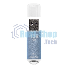 Флешка USB Smartbuy V-Cut Blue (SB128GbVC-B3), 128Gb, USB 3.0/3.1, R/W 75/30, голубой