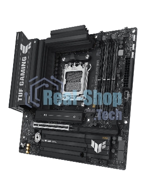 Материнская плата ASUS TUF GAMING B850M-PLUS WIFI, AM5, AMD B850, 4xDDR5, 4xSATA, 3xM.2, 1xPCIe 4.0 x16, 1xHDMI, 1xDP, 1x 2.5Gb LAN, 1xUSB-C 20Gbps, 3xUSB-A 10Gbps, 4xUSB-A 5Gbps, 4xUSB-A 2.0, 7.1, micro-ATX