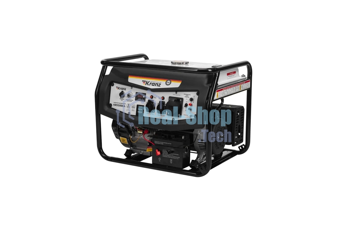 Электрогенератор бензиновый Kranz KR5500EA, 5.5 кВт, 96.1 дБ, 77 кг