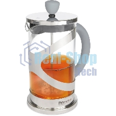 Френч-пресс Rondell Crystal Grey RDS-839, 0.8 л, серый