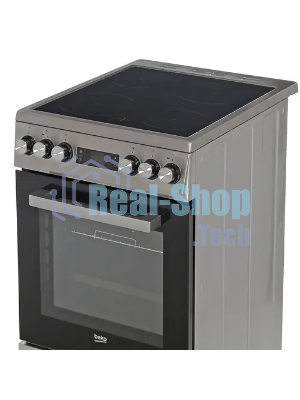 Плита электрическая Beko FSM57300GX черный, конфорок 4 шт, духовка 55 л, 50 см x 85 см x 60 см