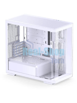Корпус без блока питания JONSBO D300, Mini-Tower, TG, no fan, 2xUSB-A 3.2 + 1xUSB-C 3.2, mATX, mITX White