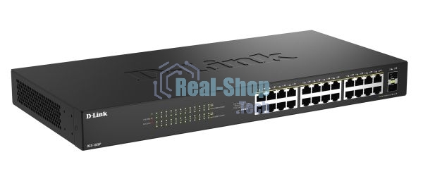 Коммутатор D-Link DGS-1026P DGS-1026P/A1A 24x1 Гбит/с 2SFP 240W неуправляемый