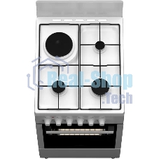 Плита комбинированная Darina 1E КМ241 321 W белый, конфорок 3 газовых и 1 электрическая, духовка 50 л, 50 см x 85 см x 60 см