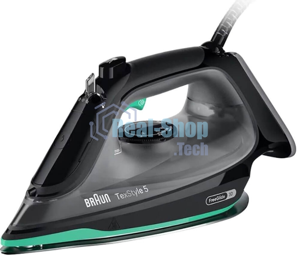 Утюг Braun SI5277GR зеленый/черный, 2700 Вт, 50 г/мин, 220 г/мин, 300 мл