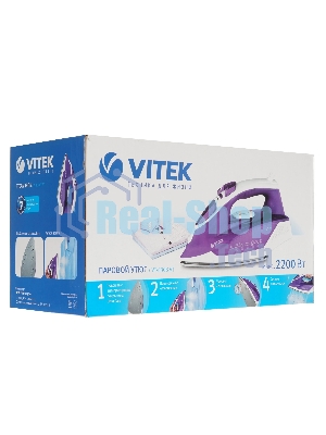 Утюг Vitek VT-8308 VT 2200 Вт, белый/сиреневый