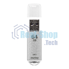 Флешка USB Smartbuy V-CUT SILVER (SB64GbVC-S3), 64Gb, USB 3.0, R/W 75/25, серебристый