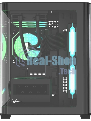 Компьютерный корпус AeroCool/Formula Crystal U2M Floe черный без БП mATX 1xUSB 3.0 1xUSB3.1 audio bott PSU