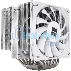 Кулер для процессора Thermalright Royal Knight 120 SE White (4-pin PWM, 155mm, Ni/Cu, 6x6mm, 2x120mm, 66.17CFM/59CFM, 25.6dBA/26.1dBA, 1500RPM/1800RPM, S: 1200, 1700, 1851, 115X, AM4, AM5, silver, white)