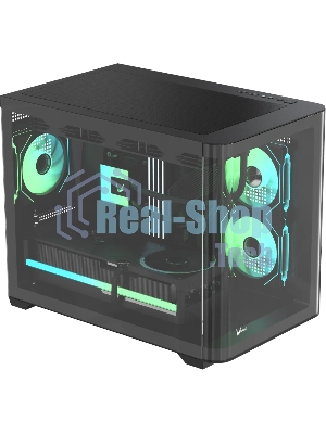 Компьютерный корпус AeroCool/Formula Crystal U2M Floe черный без БП mATX 1xUSB 3.0 1xUSB3.1 audio bott PSU