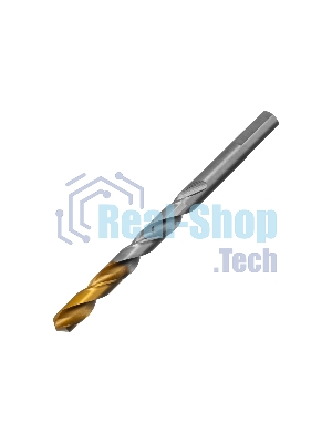 Сверло спиральное по металлу Denzel 9 x 125мм, Р6М5, Golden Tip