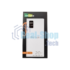 Портативный аккумулятор More choice (4620202550552) PB22-20 с кабелем 2USB 2.1A - 20000mAh белый