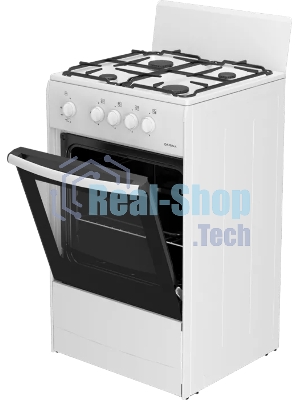 Плита газовая Darina S GM 441 001 W белый/черный, конфорок 4 шт, духовка 50 л, 50 см x 85 см x 51 см
