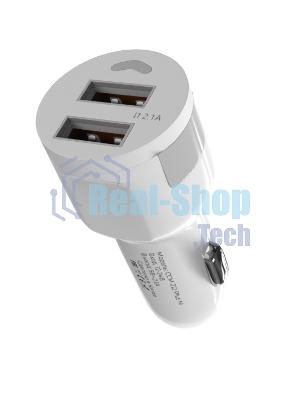 Автомобильное зарядное устройство Maxvi CCM-212 Plus M white 2.1A