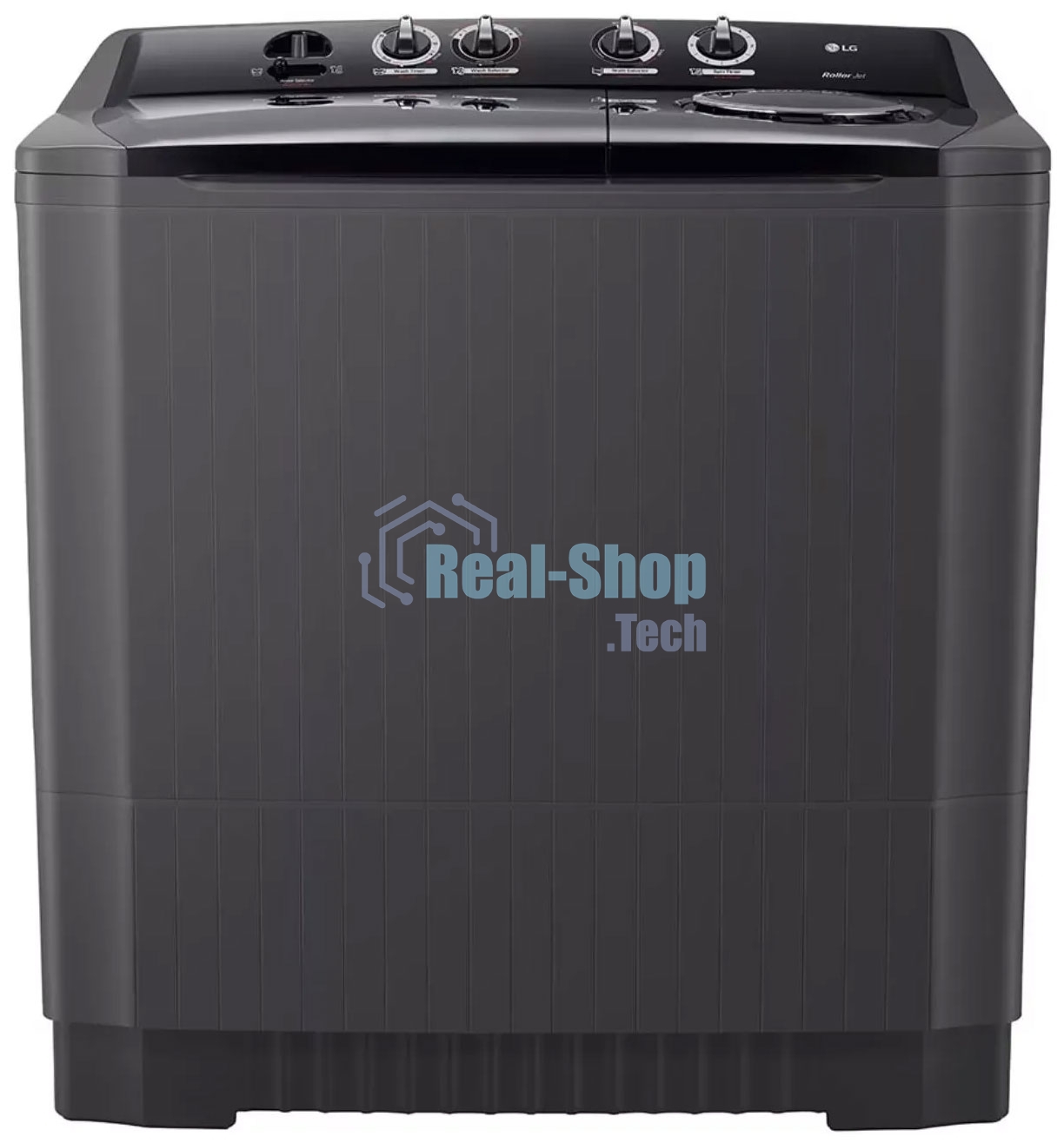 Стиральная машина LG P1861RWNT черный, загрузка вертикальная 18 кг