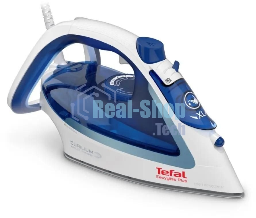 Утюг Tefal FV5715E0 синий/белый, 2400 Вт, 45 г/мин, 190 г/мин, 270 мл