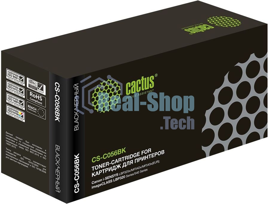 Картридж лазерный Cactus CS-C056BK черный (10000 стр.) для Canon i-SENSYS LBP325x/MF542x/MF543x