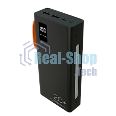 Портативный аккумулятор More choice (4620202550569) PB22-20 с кабелем 2USB 2.1A - 20000mAh черный