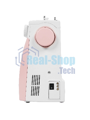Швейная машина Janome HD1023 белый/розовый, электромеханическая, вертикальный качающийся, 25 операций, автоматическая петля