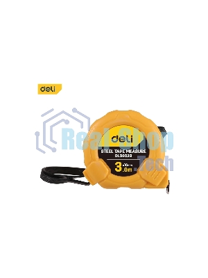 Рулетка Deli DL9003B 3мx16мм Метрическая. Корпус ударопрочный.