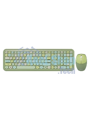 Комплект клавиатура+мышь Smartbuy 666395AG беспроводной, USB, 1000 DPI, зелёный