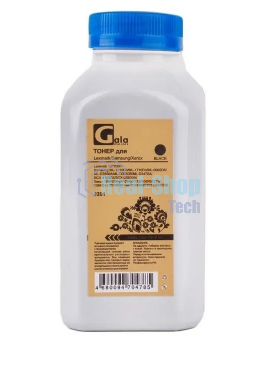 Тонер для принтеров GalaPrint Xerox P8e/P8ex/Phaser3100/3110/3117/3125/3210/3310/3300/Lexmark E310/Samsung ML-1210/1440/1610/1710/3050/3470/2850/2851/SCX-4100/5330/5530 750гр (J201) PET Фас РФ